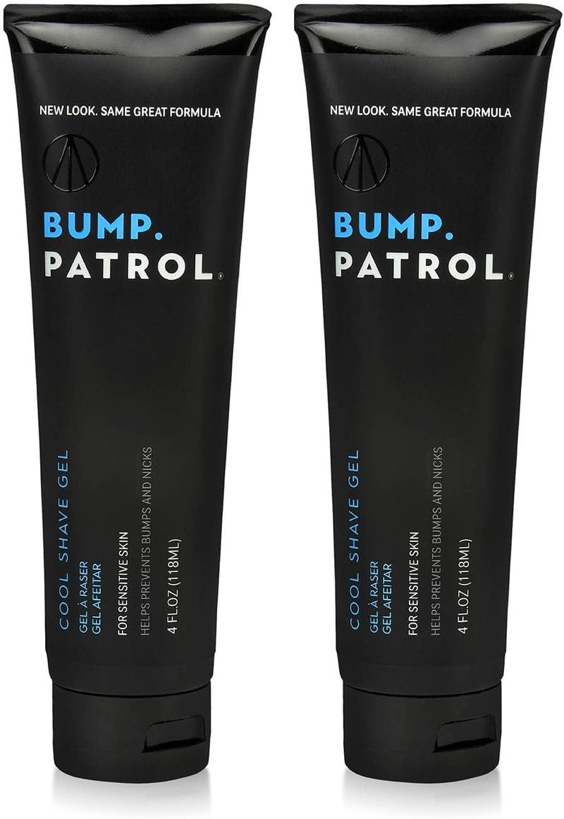 Bump Patrol Cool Shave Gel - Sensitive Clear Shaving Gel with Menthol, 4 Ounce (Pack of 2) - Image 1